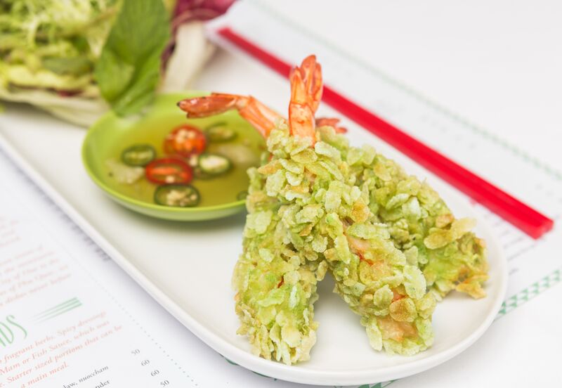 Saigon’s Green Rice Fried Prawn Signature Recipe